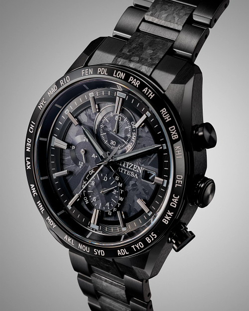 ATTESA HAKUTO-R Black Dial Super Titanium Bracelet AT8287 ATTESA HAKUTO-R Black Dial Super Titanium Bracelet AT8287